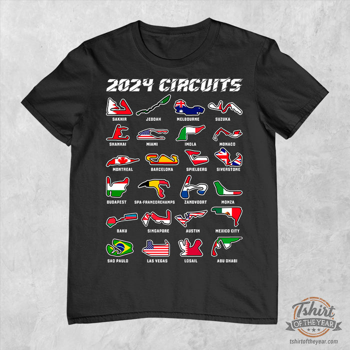 Camiseta Circuitos Formula 1 2024 Banderas