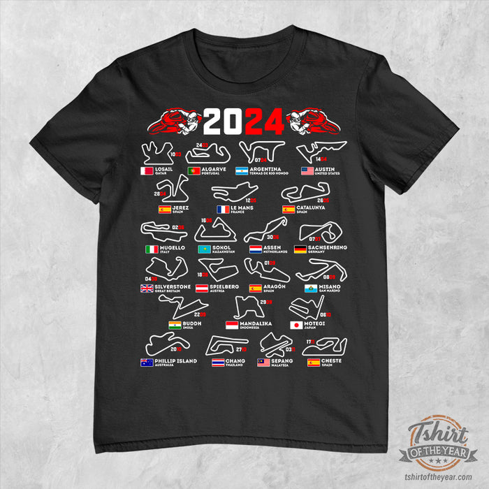 Camiseta Circuitos Moto GP 2024
