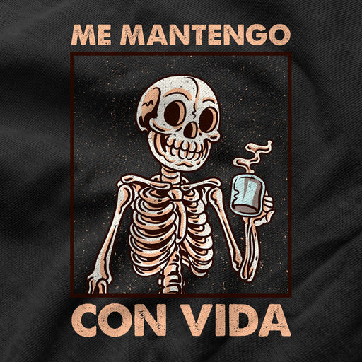 Camiseta Me Mantengo Vivo Taza De Café Esqueleto