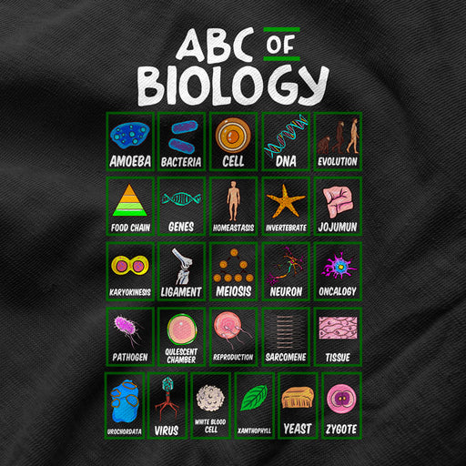 Camiseta ABC de la Biología Física Ciencia