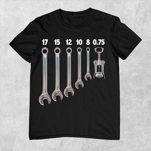 Camiseta llaves mecánico abridor vino cerveza