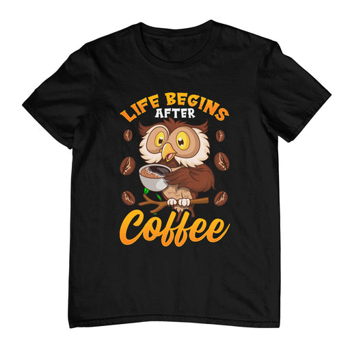 Camiseta La Vida Empieza Después Del Café Búho