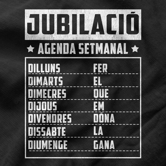 Camiseta Agenda Semanal Català Blanco