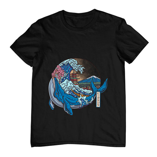 Camiseta Ballena Ola de Kanagawa Japón