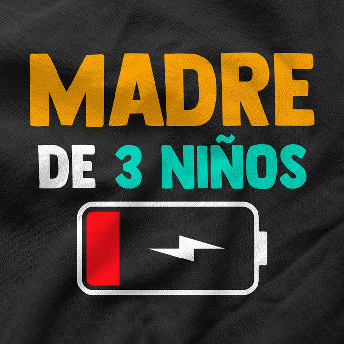 Camiseta Mujer Madre de Tres Niños Mamá