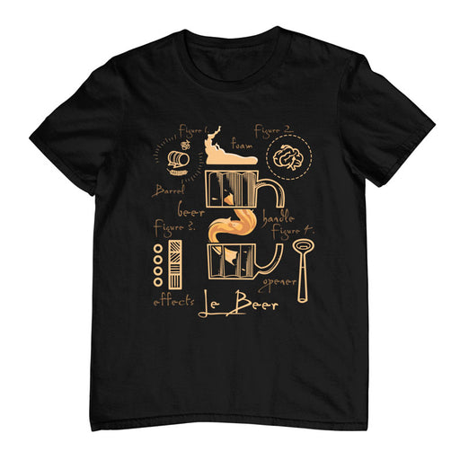 Camiseta Anatomía de La Cerveza Da Vinci