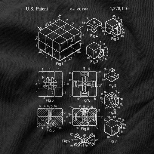 Camiseta Patente Cubo de Rubik