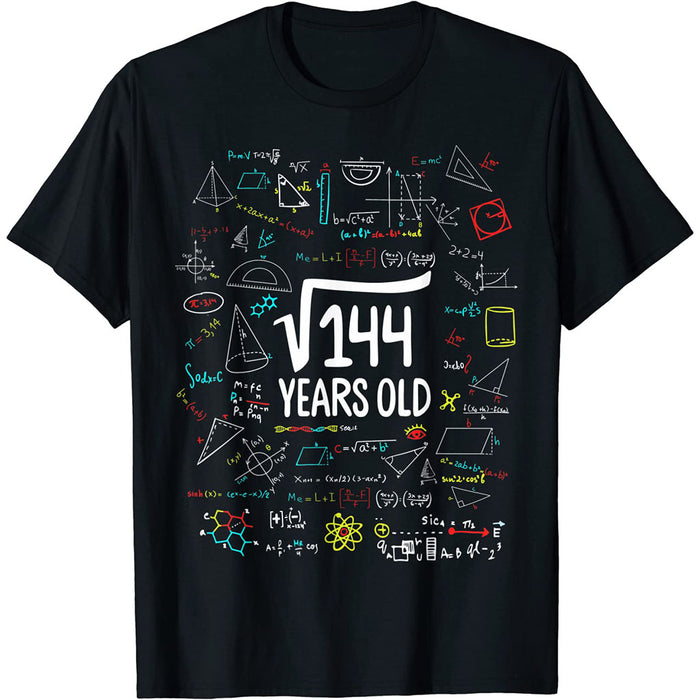 Camiseta Niños Raíz Cuadrada 12 Cumpleaños Matemáticas