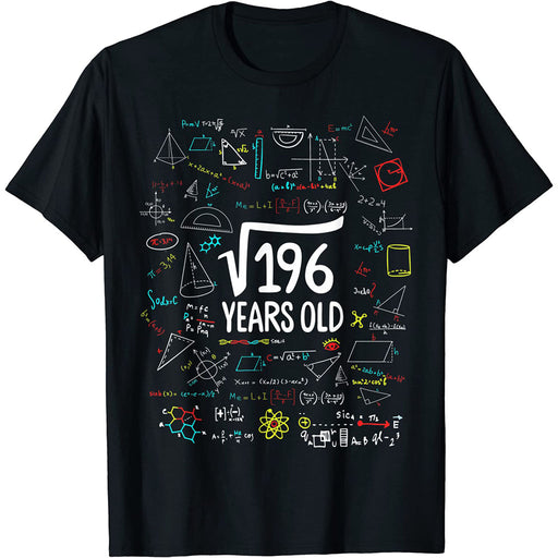 Camiseta Niños Raíz Cuadrada 14 Cumpleaños Matemáticas