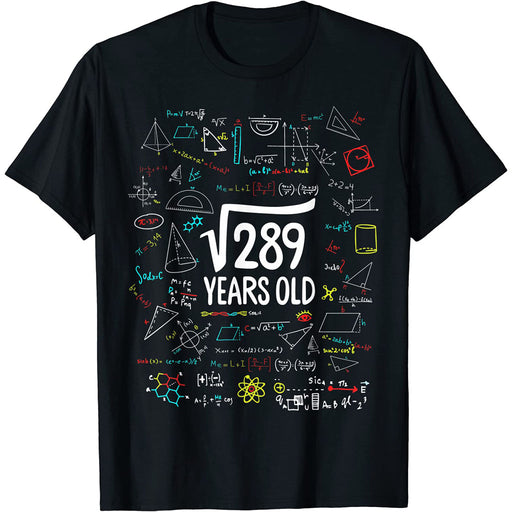 Camiseta Niños Raíz Cuadrada 17 Cumpleaños Matemáticas
