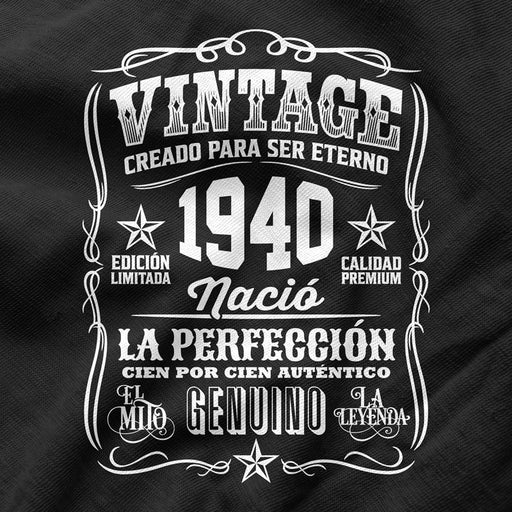 Camiseta Cumpleaños Nacido En 1940 Vintage Perfección