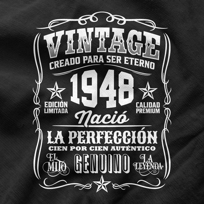 Camiseta Cumpleaños Nacido En 1948 Vintage Perfección