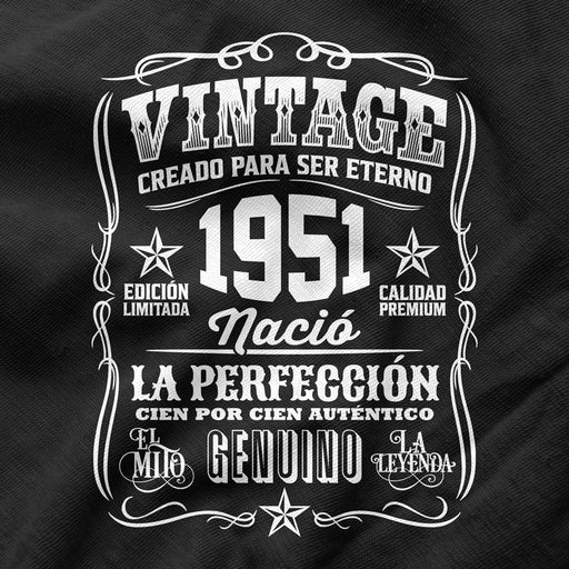 Camiseta Cumpleaños Nacido En 1951 Vintage Perfección