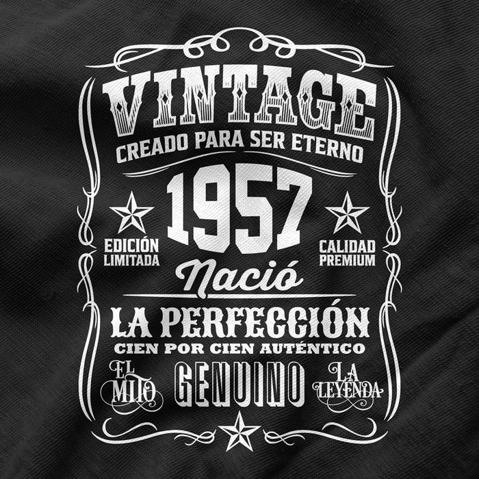 Camiseta Cumpleaños Nacido En 1957 Vintage Perfección