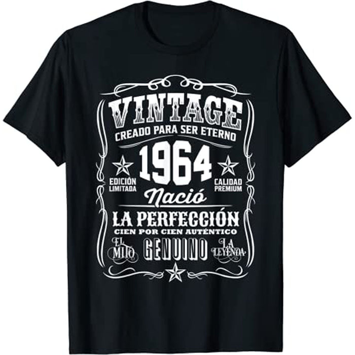 Camiseta Cumpleaños Nacido En 1964 Vintage Perfección