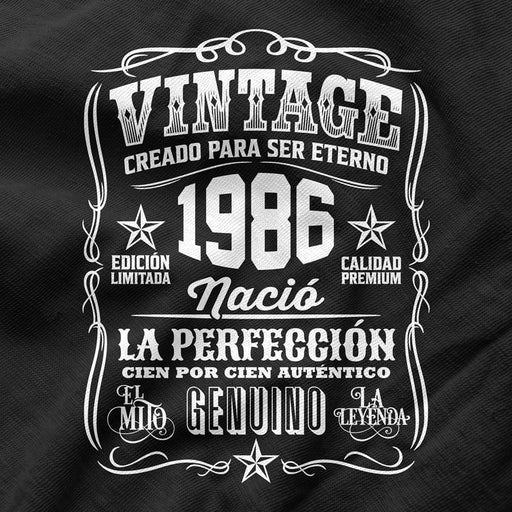 Camiseta Cumpleaños Nacido En 1986 Vintage Perfección
