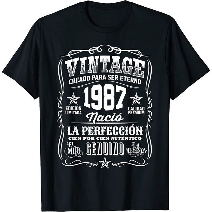 Camiseta Cumpleaños Nacido En 1987 Vintage Perfección