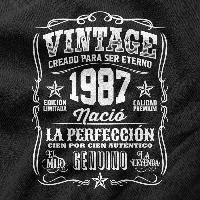 Camiseta Cumpleaños Nacido En 1987 Vintage Perfección