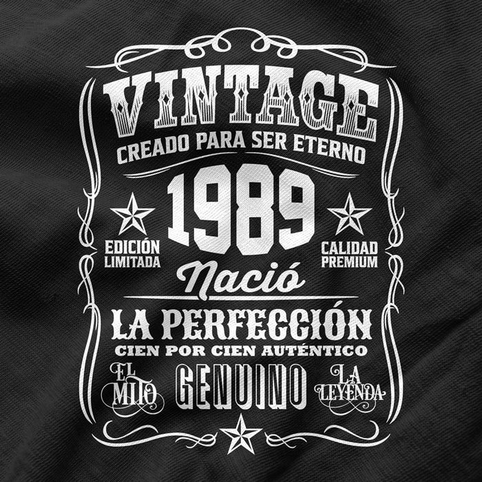 Camiseta Cumpleaños Nacido En 1989 Vintage Perfección
