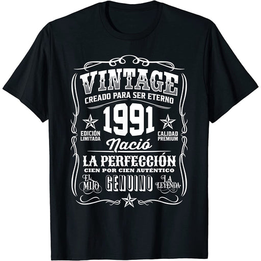 Camiseta Cumpleaños Nacido En 1991 Vintage Perfección