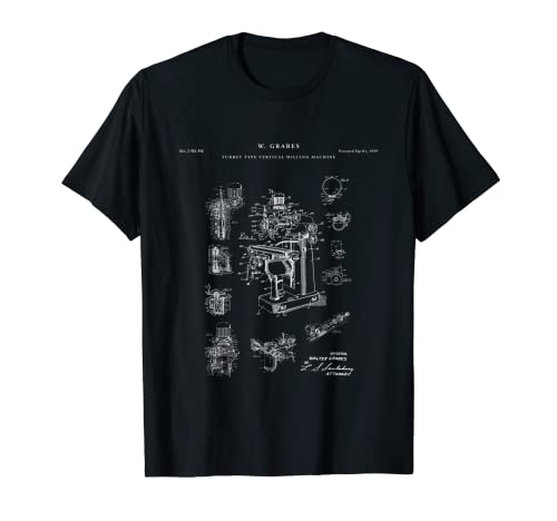 Camiseta de la patente de la fresadora - camiseta del ingeniero Camiseta