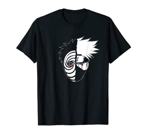 Naruto Shippuden Kakashi Tobi Cara dividida Camiseta