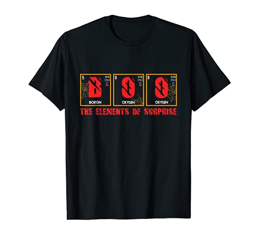 Halloween Boo Elemento Sorpresa Química Ciencia Camiseta