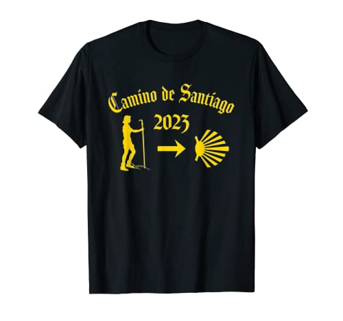 Camino de Santiago 2023 - Concha de flecha amarilla para mujer Camiseta