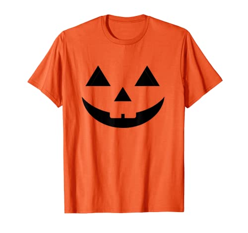 Calabaza Sonriente Disfraz Halloween Hombre Mujer Niños Camiseta