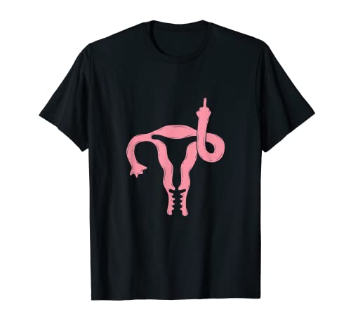 Útero muestra el dedo medio Feminismo feminista Camiseta