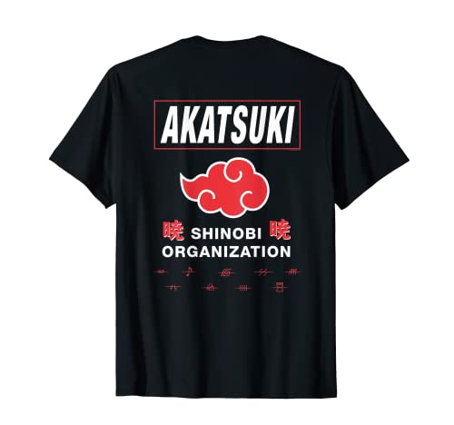 Naruto Shippuden Akatsuki Shinobi Organización Camiseta