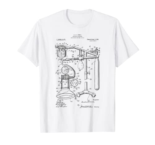 Camiseta de patente anestésica, regalo del médico, camiseta de gas Camiseta