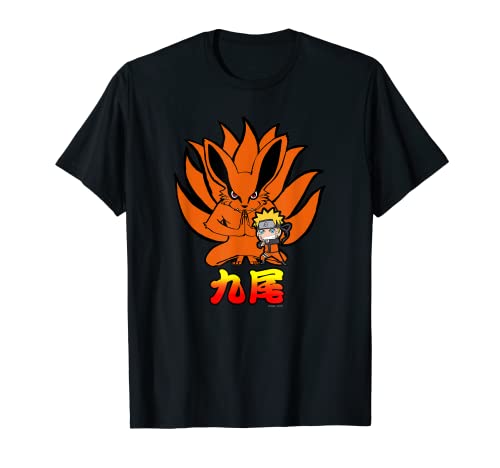 Naruto Shippuden Naruto Kurama Nueve Colas Chibi Camiseta