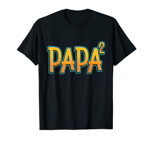 Papá Elevado Al Cuadrado Humor Día Del Padre Abuelo Hombre Camiseta