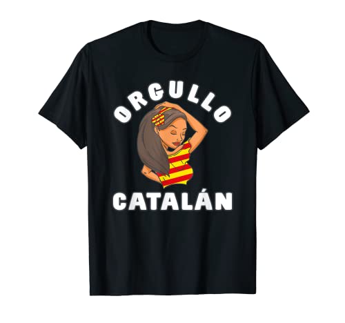 Orgullo Catalán Bandera Cataluña Cinta Blusa Mujer Camiseta
