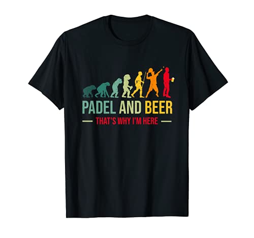 Regalo Padel Y Cerveza Funny Padel Player Evolution Camiseta