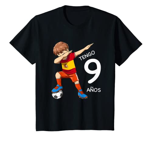 Niños 9 Cumpleaños Fútbol España - Regalo de Nueve Años Para Niño Camiseta