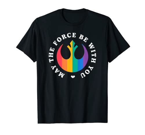 Star Wars Pride Rainbow Rebel Logo May The Force Be With You Camiseta