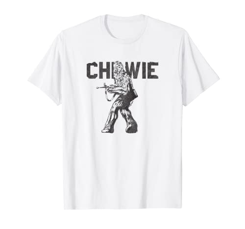 Star Wars Chewbacca Outline With Blaster Camiseta