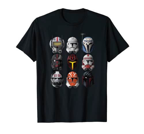 Star Wars: The Clone Wars Bad Batch Helmet Grid Camiseta