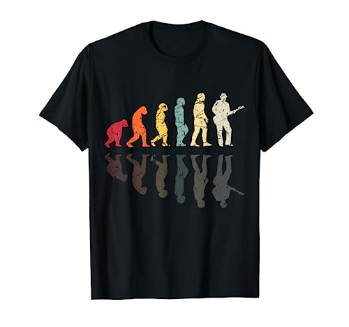 Evolution of Man - Banda de guitarra retro vintage Camiseta