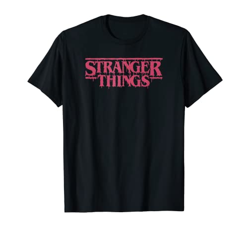 Stranger Things 4 Dripping Red Logo Camiseta