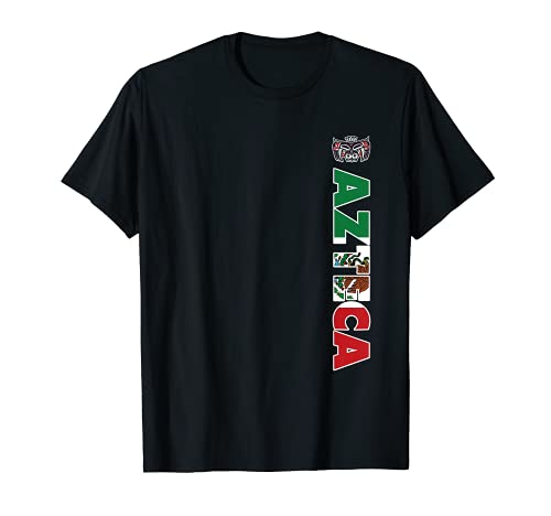Azteca - Playera Mexico Bandera Mexicana Orgullo Mexicano Camiseta