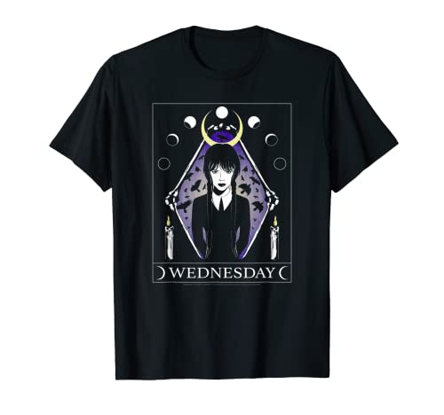 Wednesday Dark Celestial Nevermore Tarot Card Camiseta