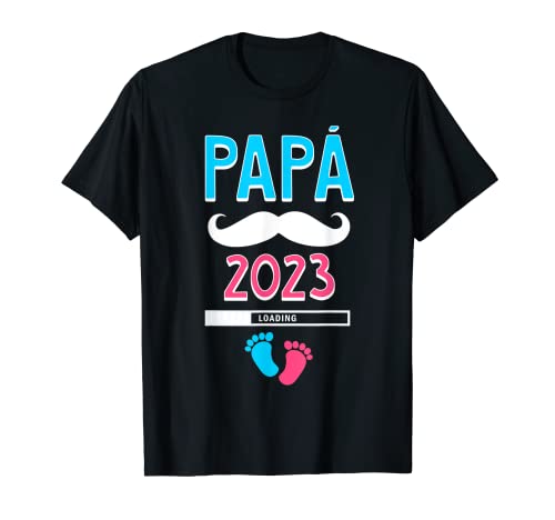 Papá 2023 Cargando Loading Día Del Padre Abuelo Hombre Camiseta