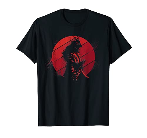 Espada de guerrero retro de Samurai, regalo ninja japonesa Camiseta