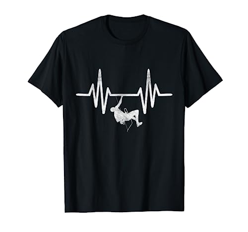 Escalador de alpinismo, escalador, electrocardiograma, idea de regalo Camiseta