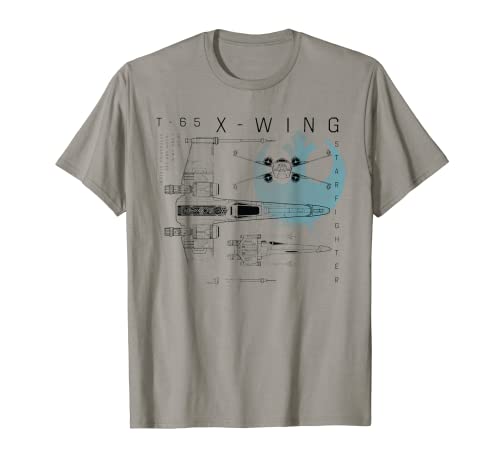 Star Wars Rebel X-Wing Starfighter Schematic Camiseta