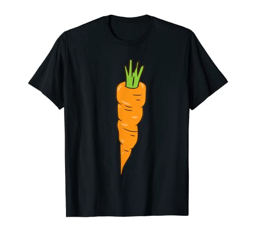 A juego con los guisantes y zanahorias del disfraz de Camiseta