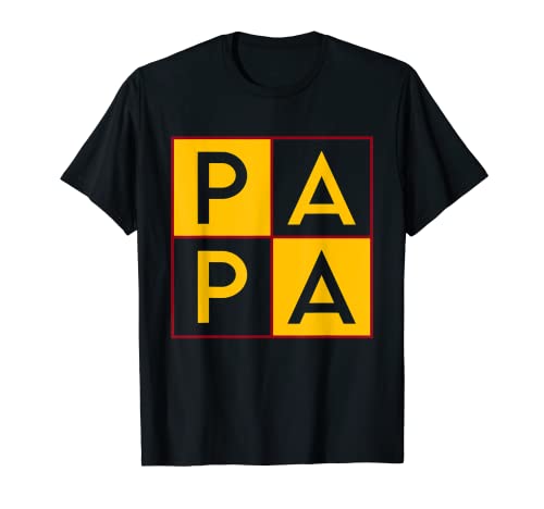Papá Regalo Del Día Del Padre Diseño Cuadrados Abuelo Hombre Camiseta